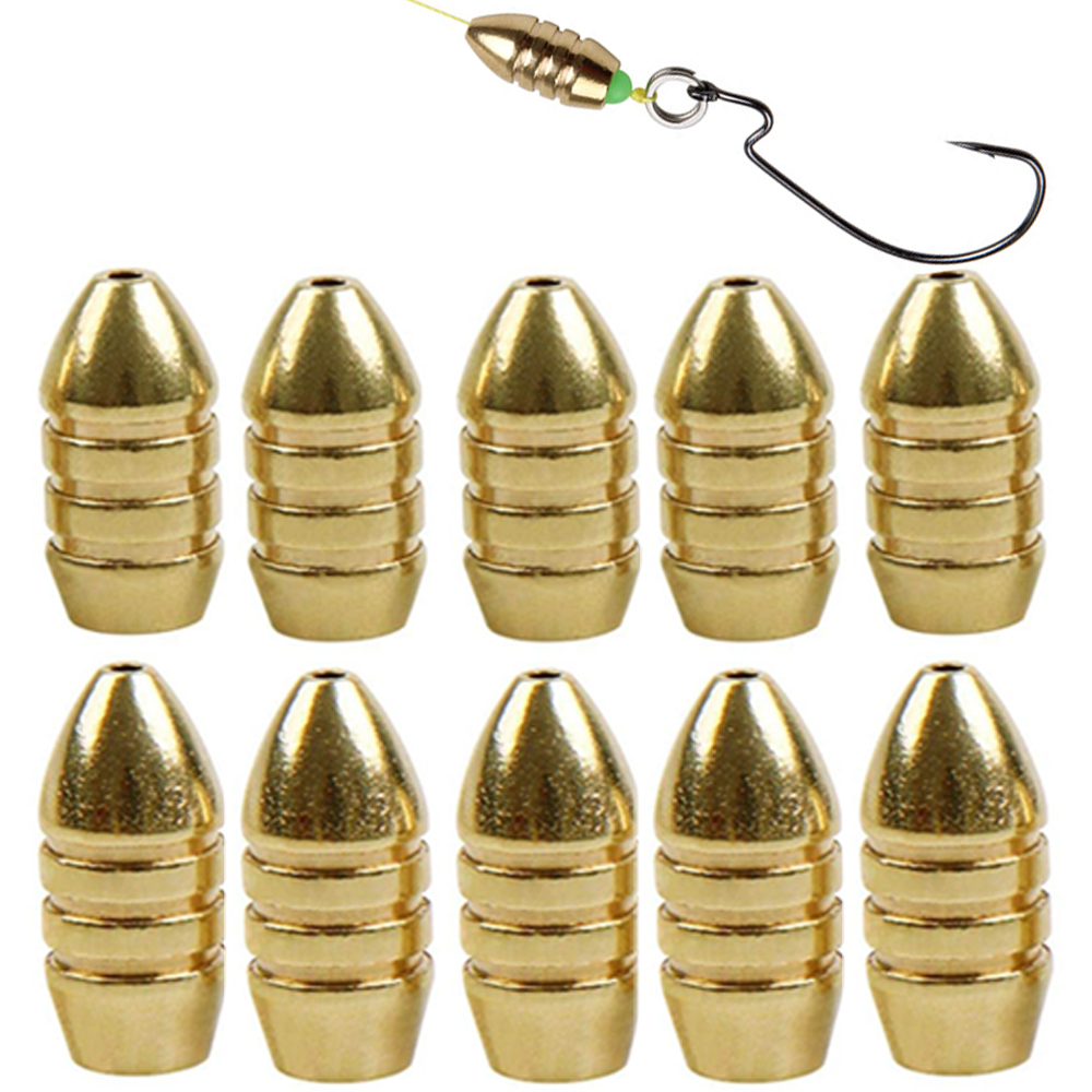 10Pcs Brass Fishing Weight Cop - Trout Fishing Lure 评论和价格