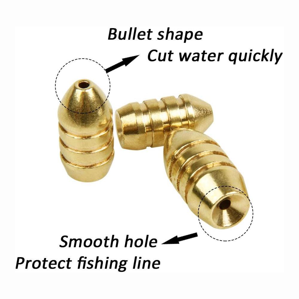 10Pcs Brass Fishing Weight Cop - Trout Fishing Lure 评论和价格