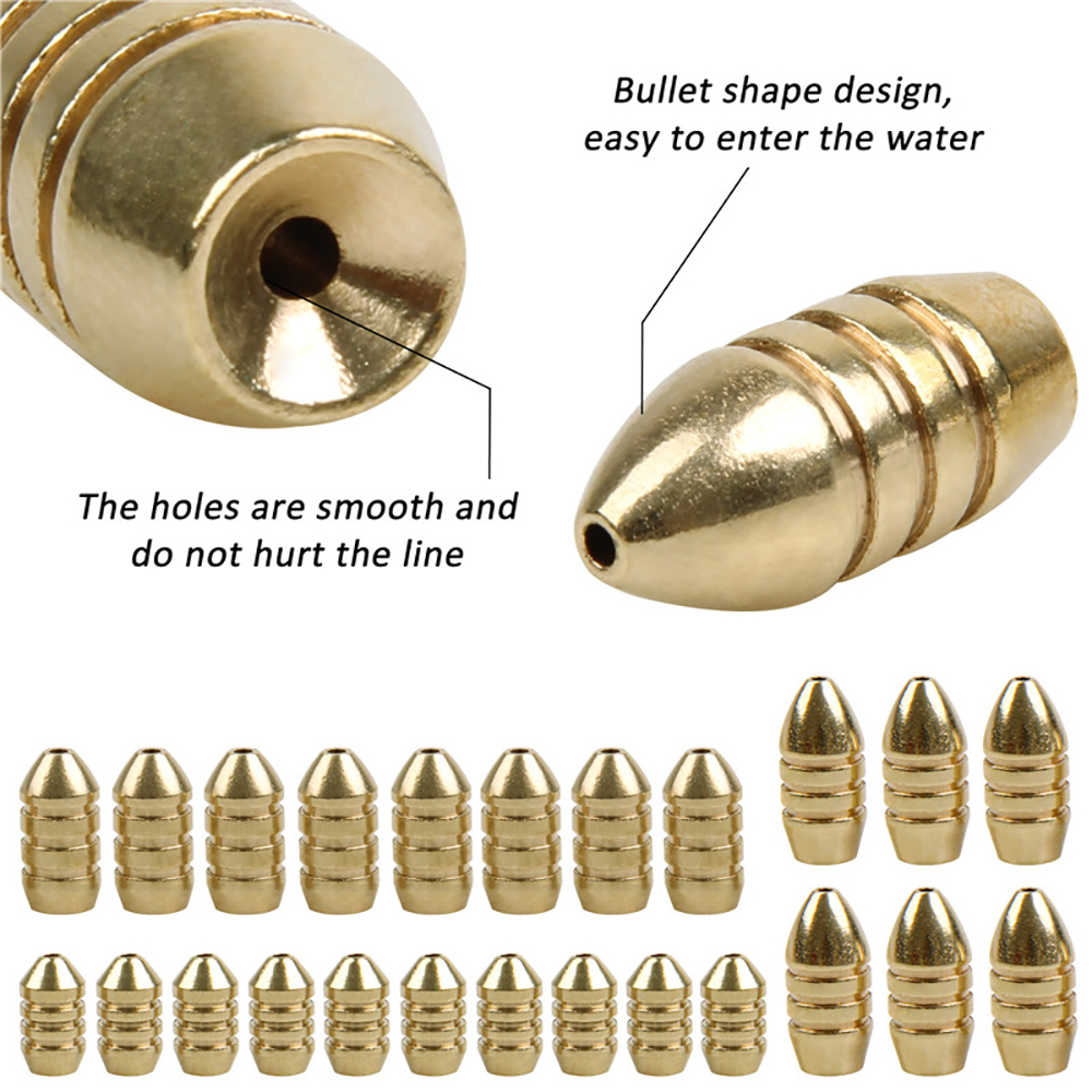 10Pcs Brass Fishing Weight Cop - Trout Fishing Lure 评论和价格