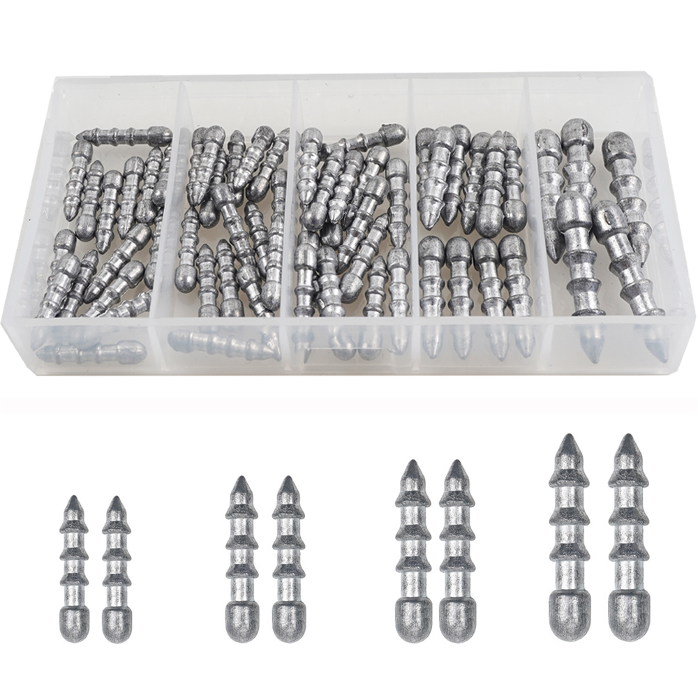 60PCS Nail weights Worm Fishin - Trout Fishing Lure 评论和价格