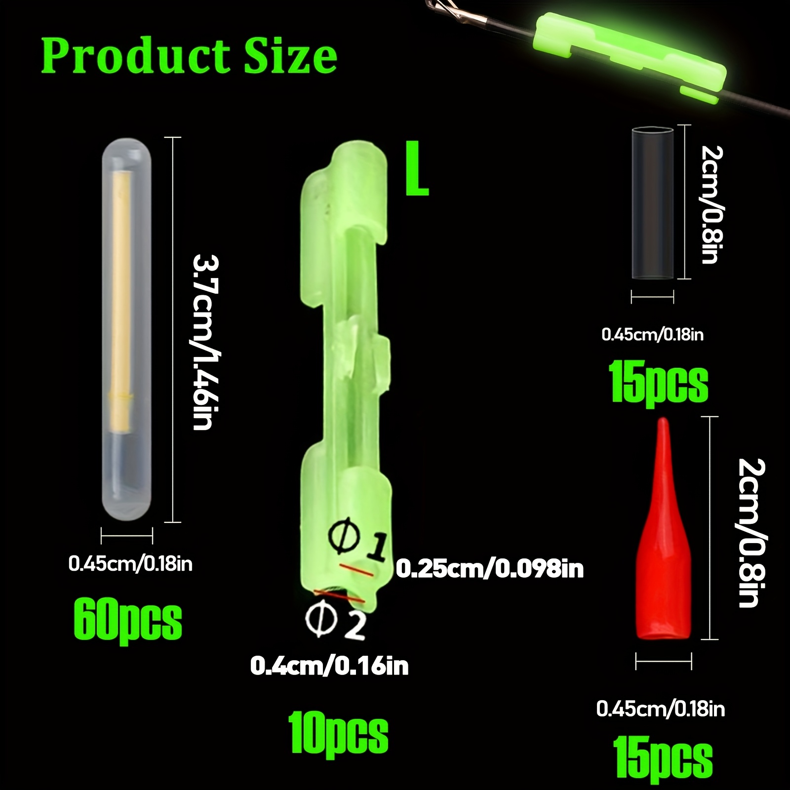 100PCS Professional Fishing Gl - Night Float Fishing 评论和价格