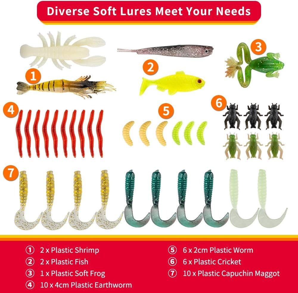 78Pcs Fishing Lures Kit for Ba - Trout Fishing Lure 评论和价格