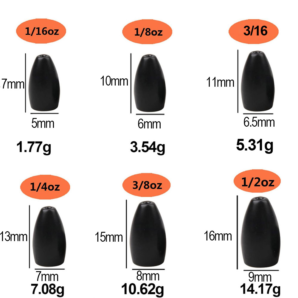 Tungsten Steel Fishing Weights - Trout Fishing Lure 评论和价格